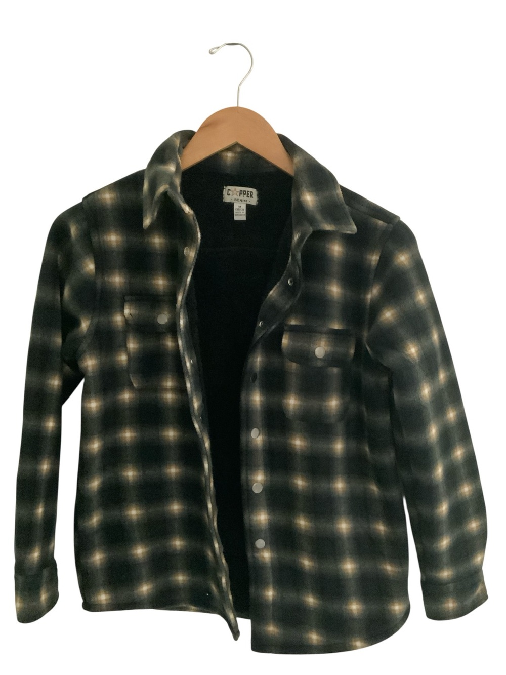 Copper Denim Brand Boys 10/12 Shacket Sherpa Lined Urban Street Wear Trucker